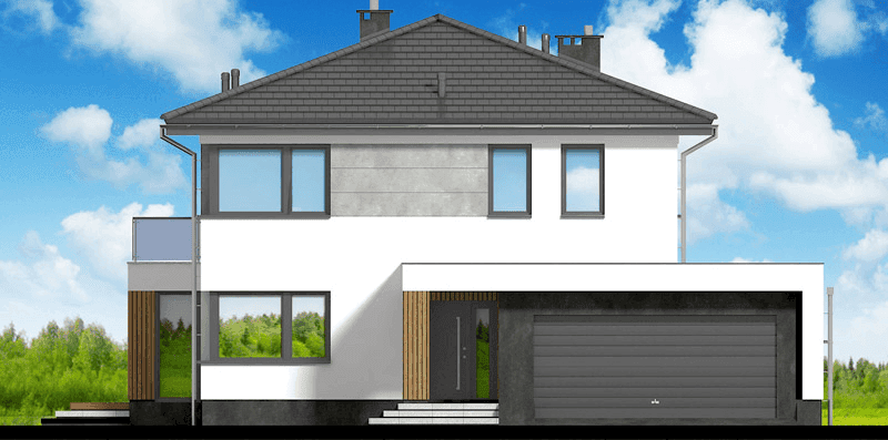 Elewacja frontowa domu jednorodzinnego Fresco 2