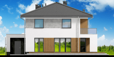 Elewacja tylna domu jednorodzinnego Fresco 2