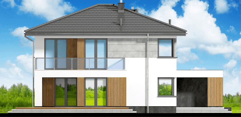 Elewacja lewa domu jednorodzinnego Fresco 2