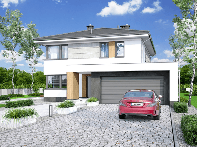 Wizualizacja domu jednorodzinnego Fresco 2