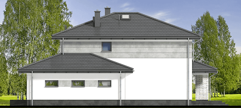 Elewacja lewa domu jednorodzinnego Fresco 3