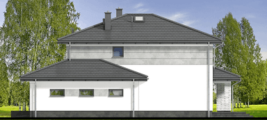 Elewacja lewa domu jednorodzinnego Fresco 3