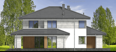 Elewacja tylna domu jednorodzinnego Fresco 3