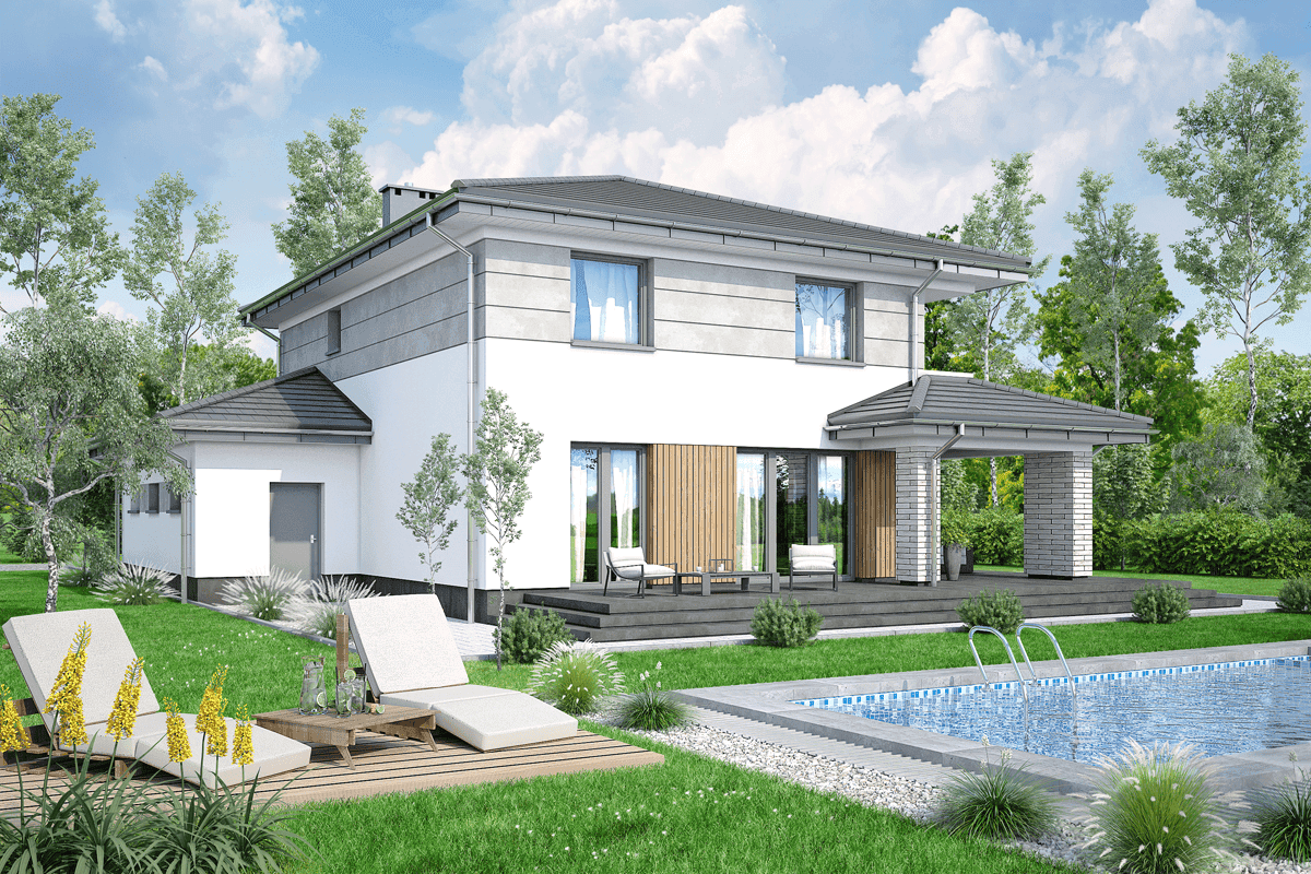 Wizualizacja domu jednorodzinnego Fresco 3