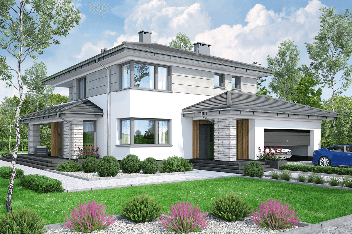 Wizualizacja domu jednorodzinnego Fresco 3