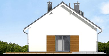 elewacja prawa domu jednorodzinnego Grappa