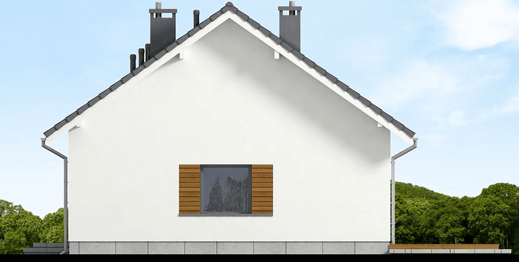 elewacja lewa domu jednorodzinnego Grappa