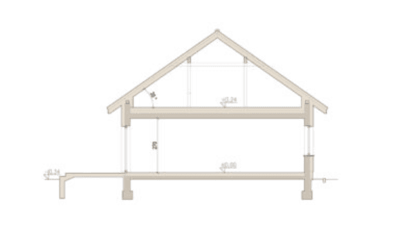 przekrój domu jednorodzinnego Grappa