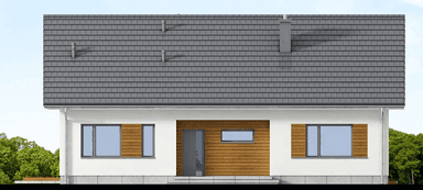 elewacja frontowa domu jednorodzinnego Grappa