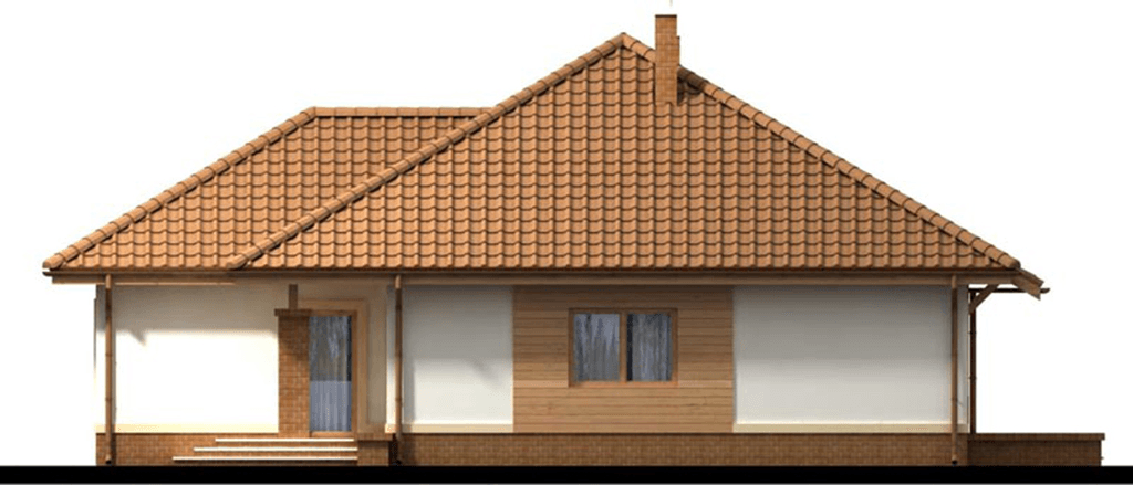 Elewacja lewa domu jednorodzinnego Imbir 2