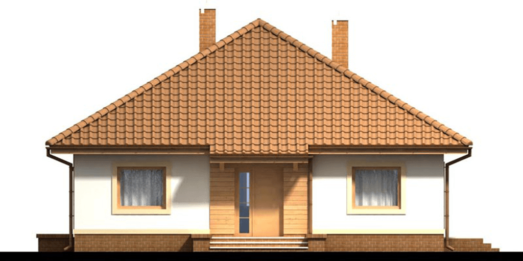 Elewacja frontowa domu jednorodzinnego Imbir 2