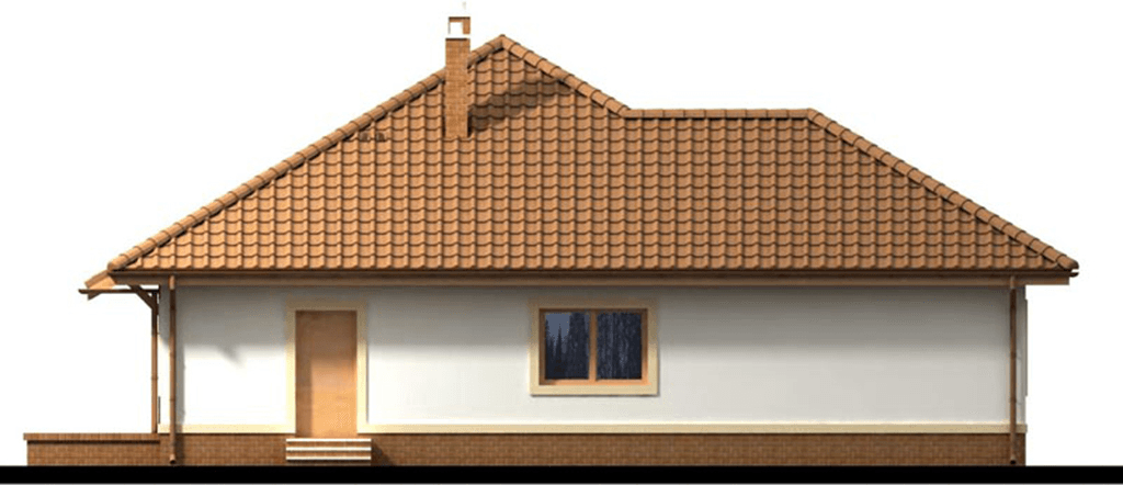 Elewacja prawa domu jednorodzinnego Imbir 2