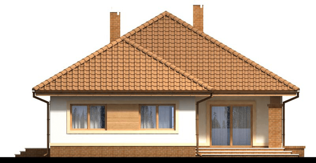 Elewacja tylna domu jednorodzinnego Imbir 2