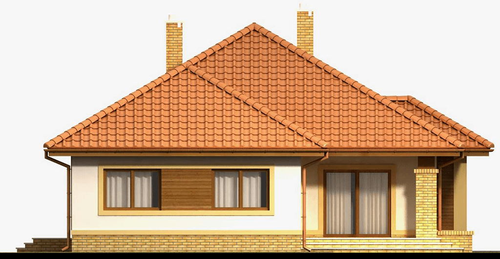 elewacja tylna domu jednorodzinnego Imbir