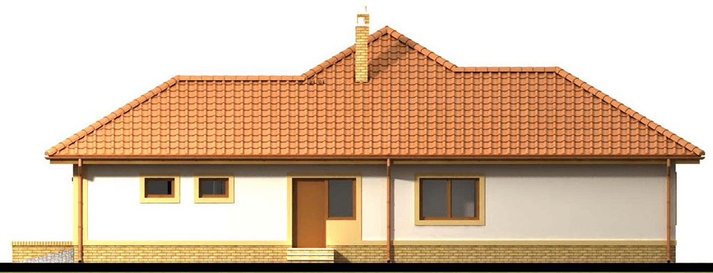 elewacja lewa domu jednorodzinnego Imbir