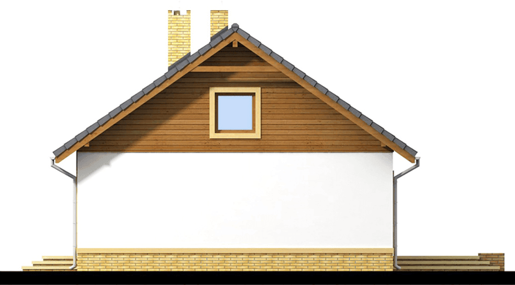 Elewacja prawa domu jednorodzinnego Irys