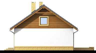 Elewacja prawa domu jednorodzinnego Irys