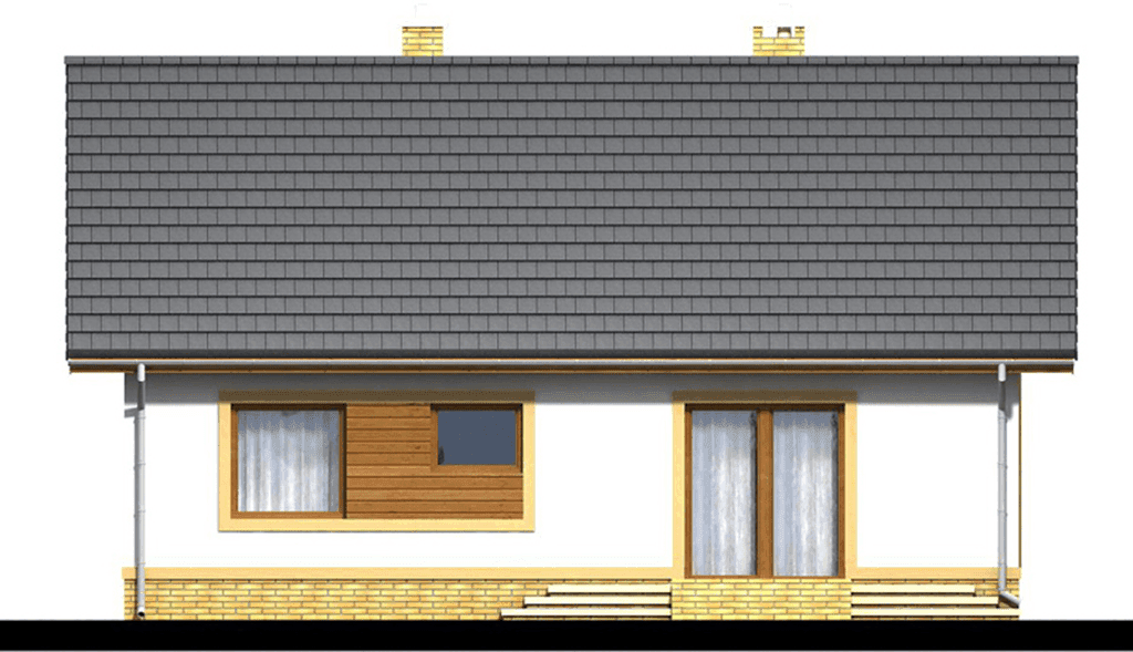 Elewacja tylna domu jednorodzinnego Irys