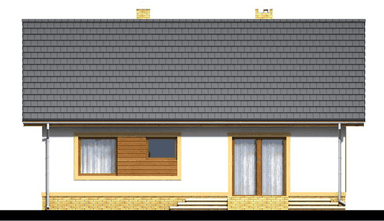 Elewacja tylna domu jednorodzinnego Irys