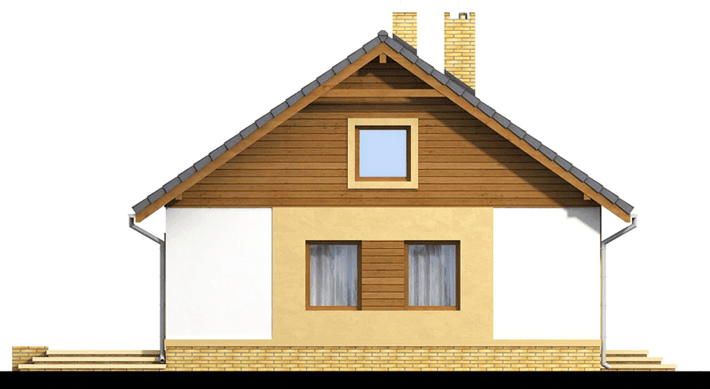 Elewacja lewa domu jednorodzinnego Irys