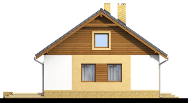 Elewacja lewa domu jednorodzinnego Irys