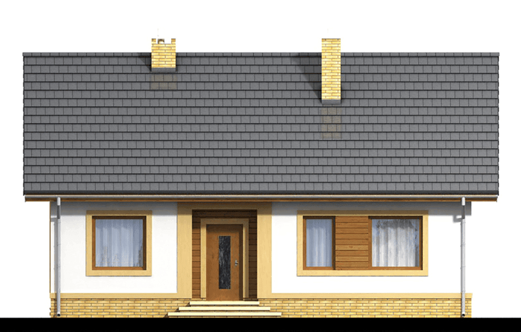 Elewacja frontowa domu jednorodzinnego Irys