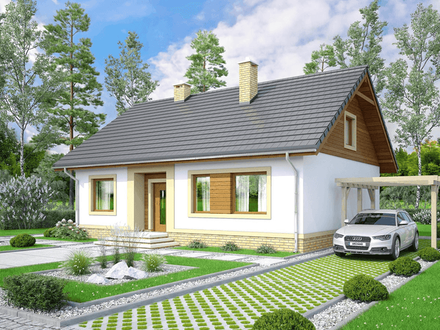 Wizualizacja domu jednorodzinnego Irys