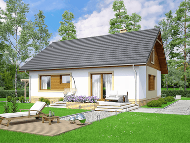 Wizualizacja domu jednorodzinnego Irys