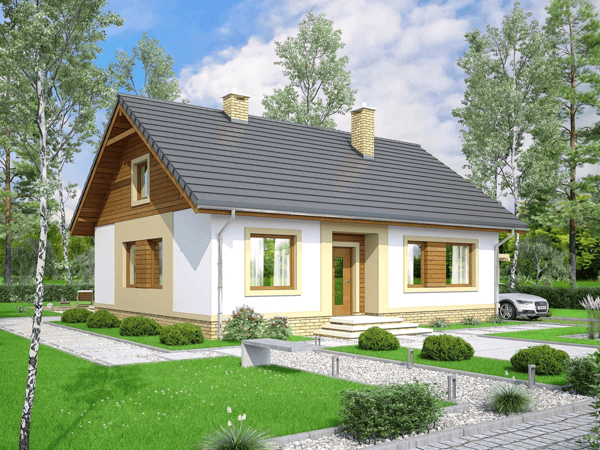 Wizualizacja domu jednorodzinnego Irys