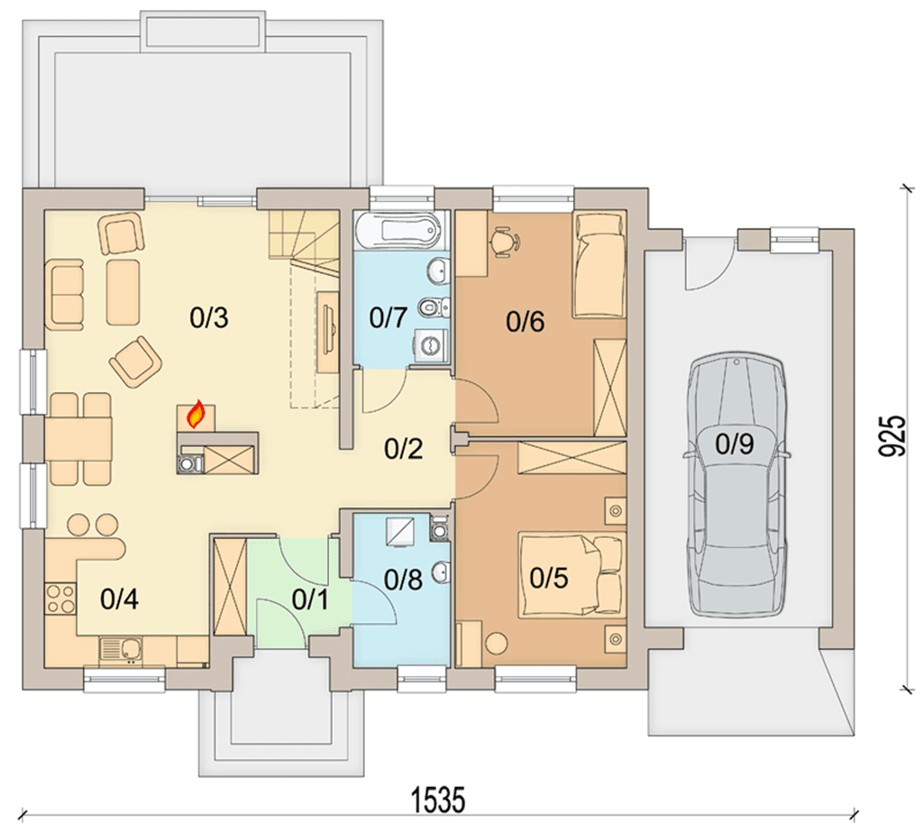 rzut partneru domu jednorodzinnego Irys G1