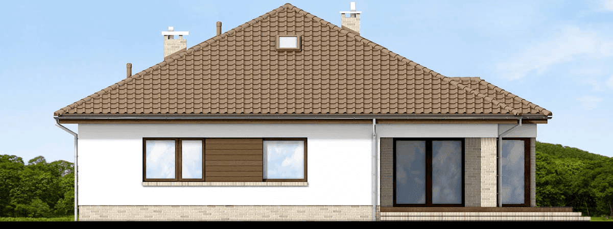 Elewacja lewa domu jednorodzinnego Kalwados 2