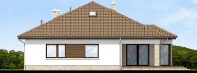 Elewacja lewa domu jednorodzinnego Kalwados 2