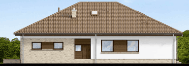 Elewacja tylna domu jednorodzinnego Kawlados 2