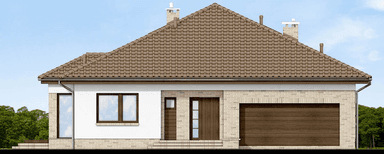 Elewacja frontowa domu jednorodzinnego Kalwados 2