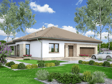 Wizualizacja domu jednorodzinnego Kalwados 2