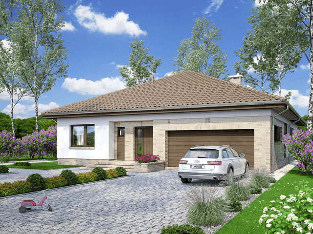 Wizualizacja domu jednorodzinnego Kalwados 2