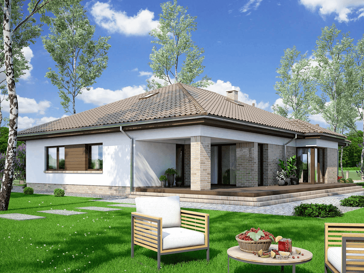 Wizualizacja domu jednorodzinnego Kalwados 2