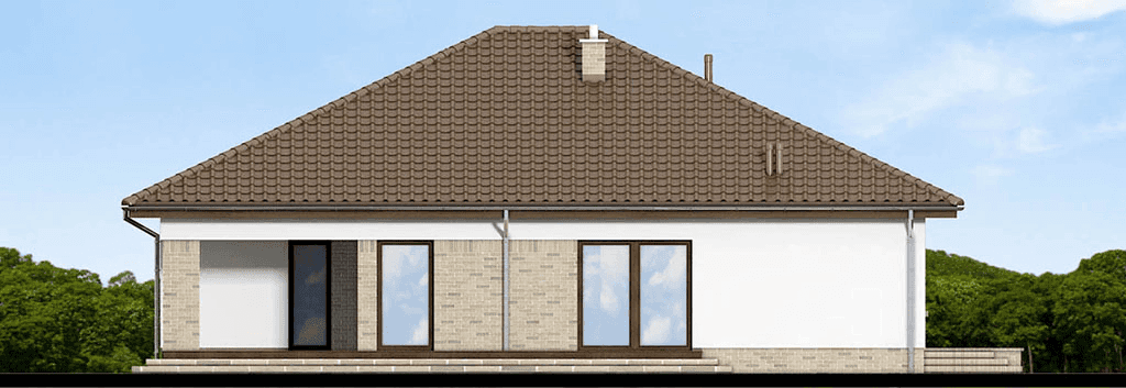 Elewacja lewa domu jednorodzinnego Kalwados