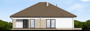 Elewacja lewa domu jednorodzinnego Kalwados