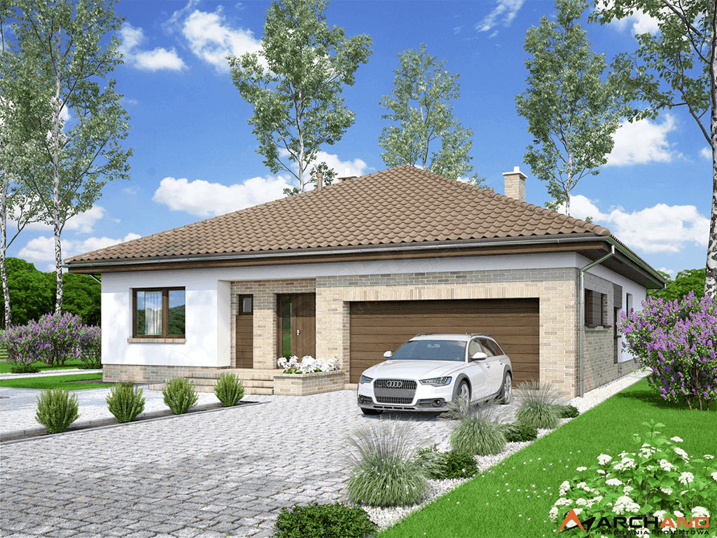 Wizualizacja domu jednorodzinnego Kalwados