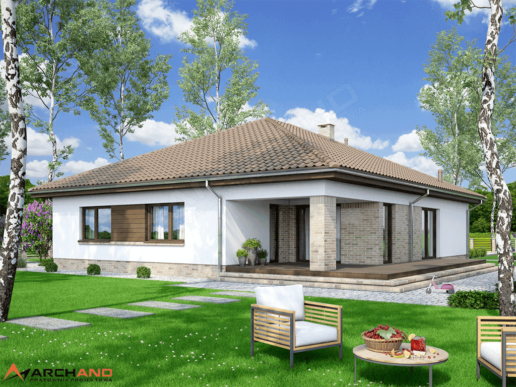 Wizualizacja domu jednorodzinnego Kalwados