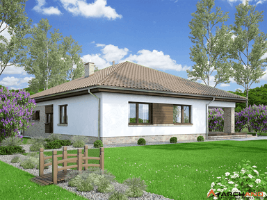 Wizualizacja domu jednorodzinnego Kalwados