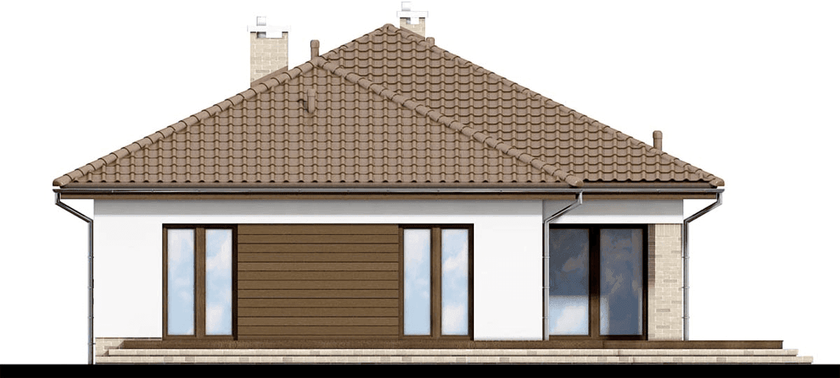 elewacja tylna domu jednorodzinnego Kalwados 3