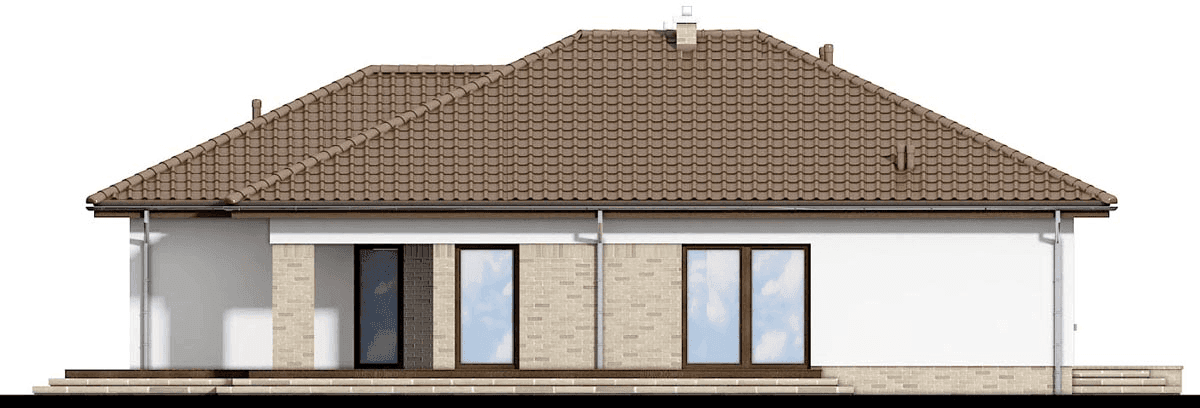 elewacja prawa domu jednorodzinnego Kalwados 3