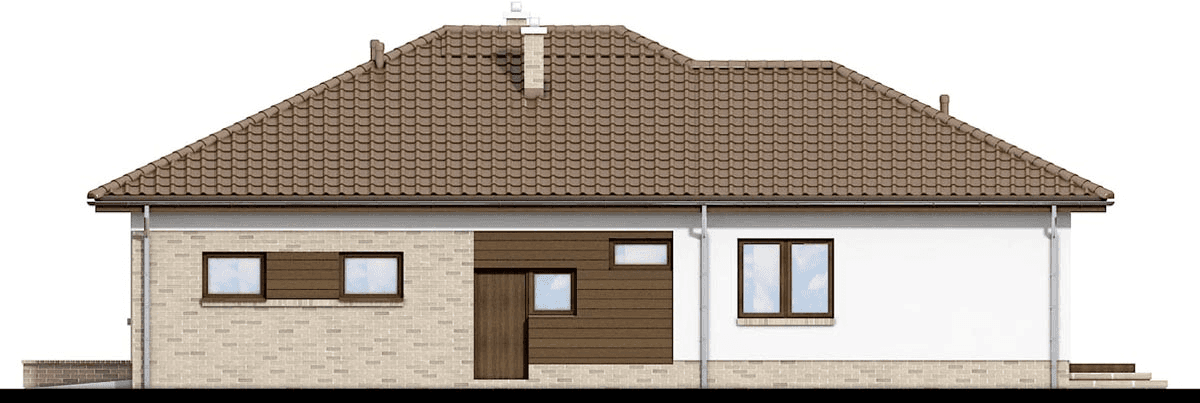 elewacja lewa domu ednorodzinnego Kalwados 3