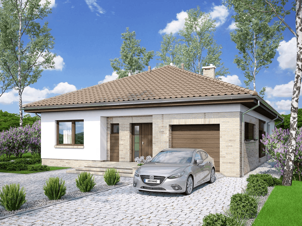 wizualizacja domu jednorodzinnego Kalwados 3