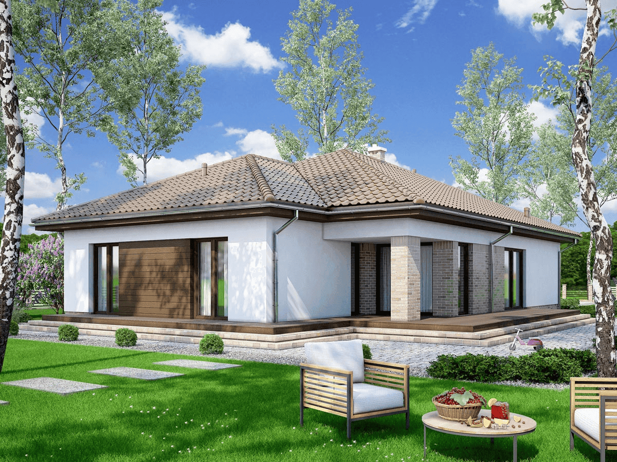 wizualizacja domu jednorodzinnego Kalwados 3
