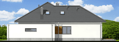 elewacja lewa domu ednorodzinnego Kalwados modern