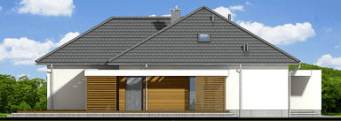 elewacja tylna domu jednorodzinnego Kalwados modern