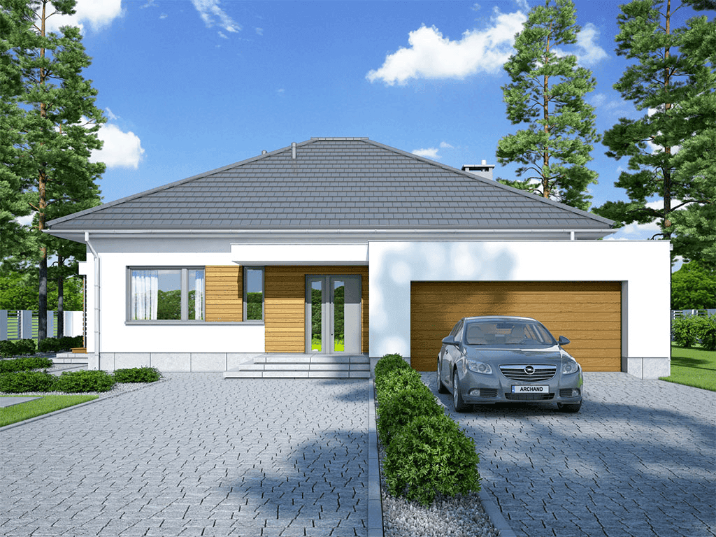 wizualizacja domu jednorodzinnego Kalwados modern